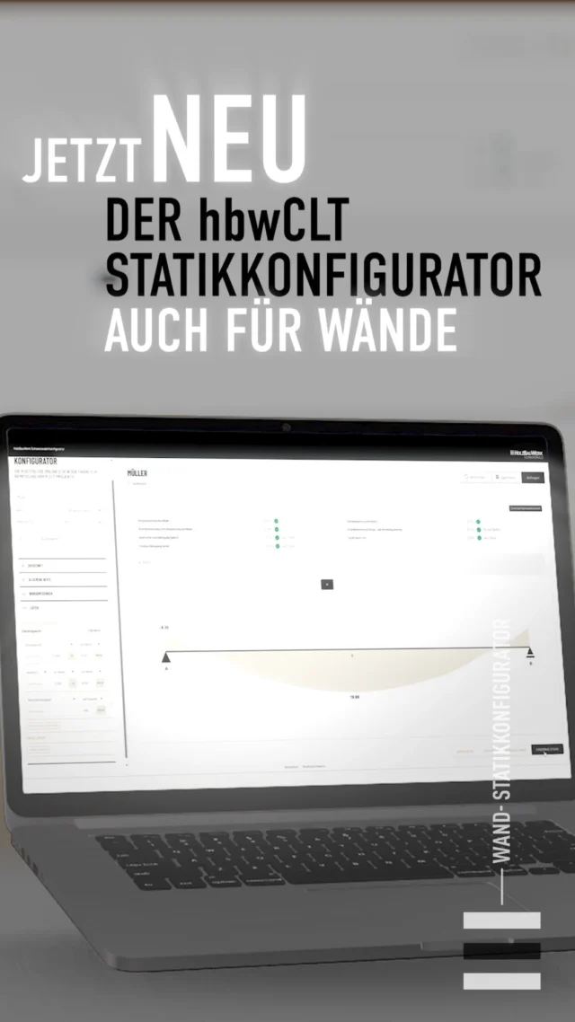 #hbwCLT online Wandbemessung

Mit unserem erweiterten kostenlosen Online-Tool ist neben der CLT- Deckenbemessung nun auch eine umfangreiche Bemessung von CLT- Wänden möglich.

Folgende Features erwarten euch:
👉 Bemessung eines vordefinierten Plattentyps, oder

👉 Querschnittoptimierung mit dem Ziel den kostengünstigsten Plattentyp zu erhalten

👉 Bemessung auf Abbrand

👉 Schutzzeit Bestimmung von Brandschutzbeplankungen 

👉 Sturzbemessung 
als Ausschnitt in der CLT Platte, als CLT-Sturz mit abweichenden Eigenschafften oder als BSH- Sturz

👉 Einleitung exzentrischer Lasten

👉 PDF-Nachweis zum direkten Download

Die statische Bemessung von CLT-Projekten ist direkt im Browser möglich – ganz ohne Installation.

Die Anwendung basiert auf der bewährten DC-Statik Software.

Wir freuen uns, diese Lösung in Zusammenarbeit mit @dietrichs_technology realisiert zu haben.

🔗 Jetzt direkt ausprobieren: https://www.holzbauwerk-schwarzwald.de/statik

#HolzBauWerk #HBW #hbwCLT #CLT #Brettsperrholz #crosslaminatedtimber #Holzbau #Statik #Ingenieurbau #DigitaleLösungen #BauenmitHolz #Webanwendung #DCOnline #DCStatik