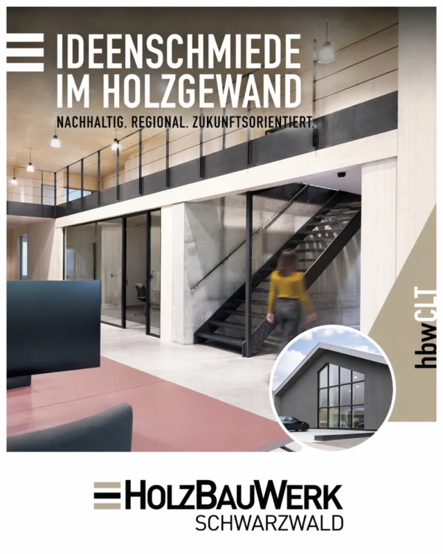 Neubau Fa RUWI: Ideenschmiede im Holzgewand

Ein Ort, der mehr ist als nur ein Unternehmenssitz: In Fluorn-Winzeln entstand ein Gebäude, das Haltung zeigt. In reiner Holzbauweise geplant, verbindet es regionale Handwerkskunst, gelebte Nachhaltigkeit und eine Architektur, die Menschen in den Mittelpunkt stellt.

Warme Materialien, sichtbare Konstruktion, offene Räume und viel Licht schaffen eine Atmosphäre, in der Begegnung, Wertschätzung und neue Ideen wachsen können. Ein Haus, das nicht nur Raum bietet, sondern Identität stiftet.

🏗️✨ Ausgezeichnetes Bauen im Landkreis Rottweil ✨🏗️ Der Neubau @ruwi.de , in Fluorn-Winzeln wurde im Rahmen von Beispielhaftes Bauen Landkreis Rottweil 2016–2025 ausgezeichnet – Gratulation @arcplus.de für diese nachhaltige, regionale und qualitätsvolle Architektur.

Fertigstellung: 2025 Bauzeit: 15 Monate

Bauherr: @ruwi.de | Fluorn-Winzeln

Architektur: @arcplus.de | Freudenstadt

CLT / Brettsperrholz: @holzbauwerk_schwarzwald 

Holzbau: @holzbau_ginter | Aichhalden

Bildurheber: Miriam Morlock / arc+

Hashtags:
#Brettsperrholz #hbwCLT #CLT #Holzbau #Ingenieurholzbau #NachhaltigesBauen #Baukultur #Architektur #Holzarchitektur #Regionalität #Gewerbebau #Unternehmenssitz #Nachhaltigkeit #Holzliebe #Massivholz #BuiltWithWood